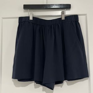 VINCE silk navy shorts